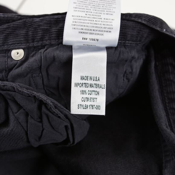 Citizens of Humanity Emerson Mid Rise Corduroy Soft Black Straight Leg Pants 27 - Picture 11 of 12